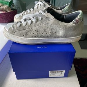 P448 fashion Italian sneakers gray suede